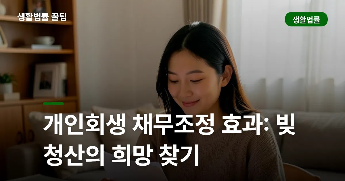 개인회생 채무조정 효과: 빚 청산의 희망 찾기