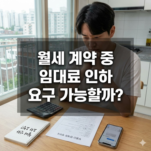 월세 계약 중 임대료 인하 요구 가능할까?