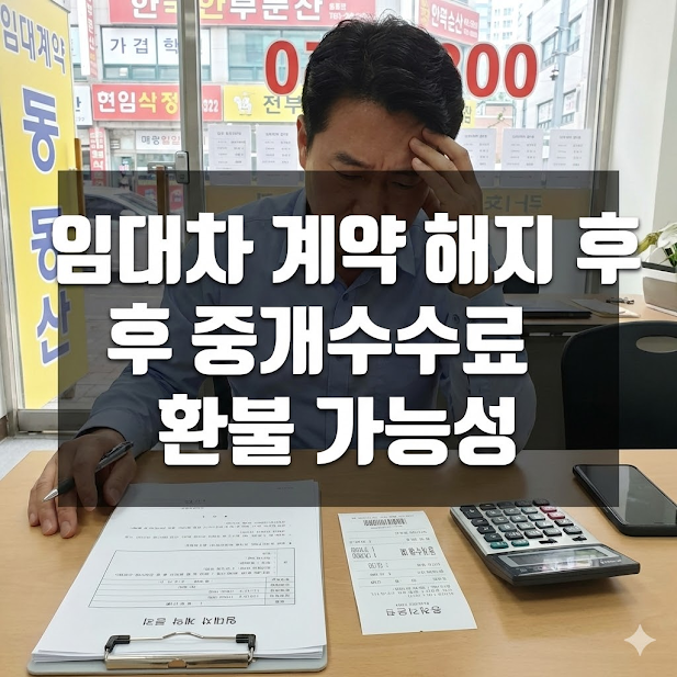 임대차 계약 해지 후 중개수수료 환불 가능성