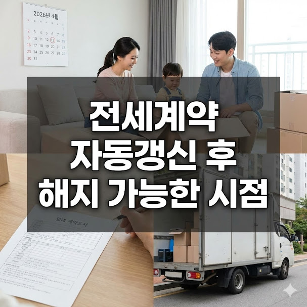 전세계약 자동갱신 후 해지 가능한 시점