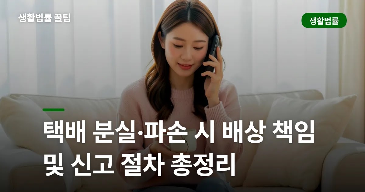 택배 분실·파손 시 배상 책임 및 신고 절차 총정리